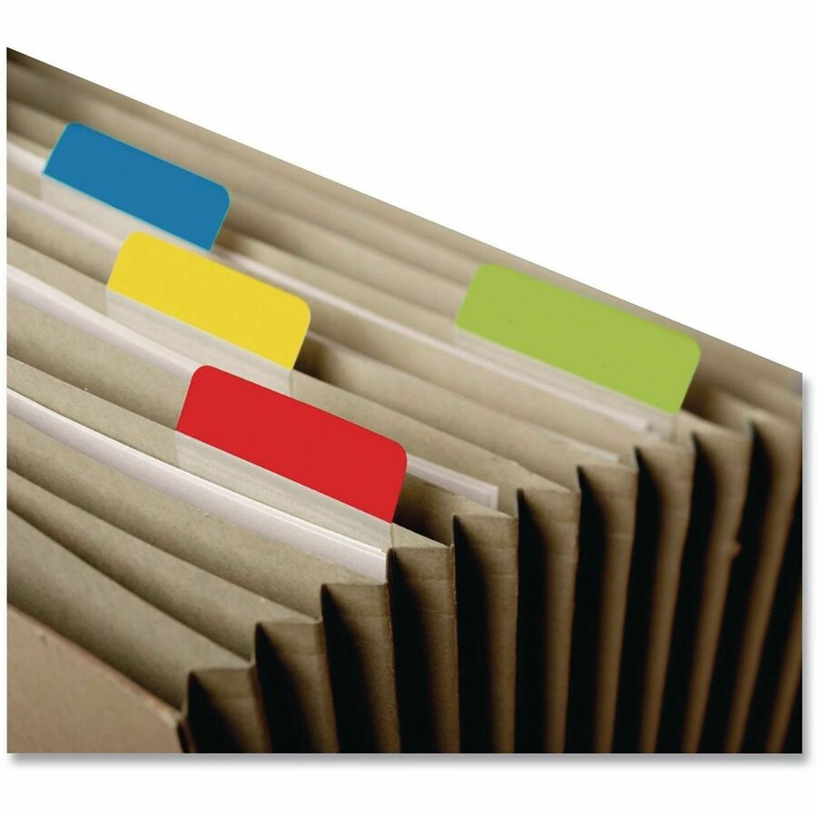 Universal Self Stick Index Tab, 2" , Assorted Colors, 40/Pack - 2" Tab Width - 3 Hole Punched - Bright Blue, Bright Green, Bright Red, Bright Yellow Tab(s) - Reusable, Repositionable - 40 / Pack