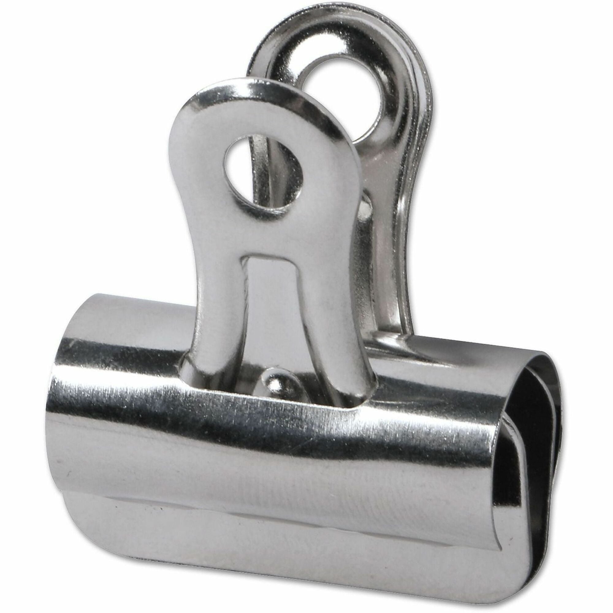 Universal Bulldog Clips, Small, Nickel, 36/Pack - Small - 1.3" Width - 0.44" Size Capacity - Nickel - Nickel Plated Steel - 36 / Pack
