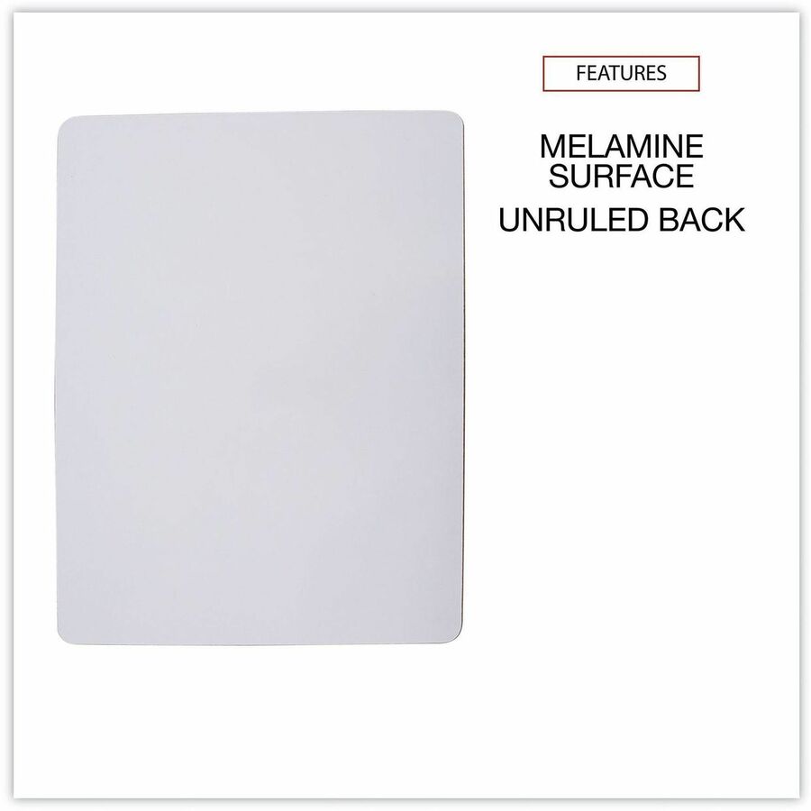 Universal Lap/Learning Dry-Erase Board, 11.75" x 8.75" , White Surface, 6/Pack - 11.8" (1 ft) Width x 8.8" (0.7 ft) Height - White Melamine Surface - 6 / Pack