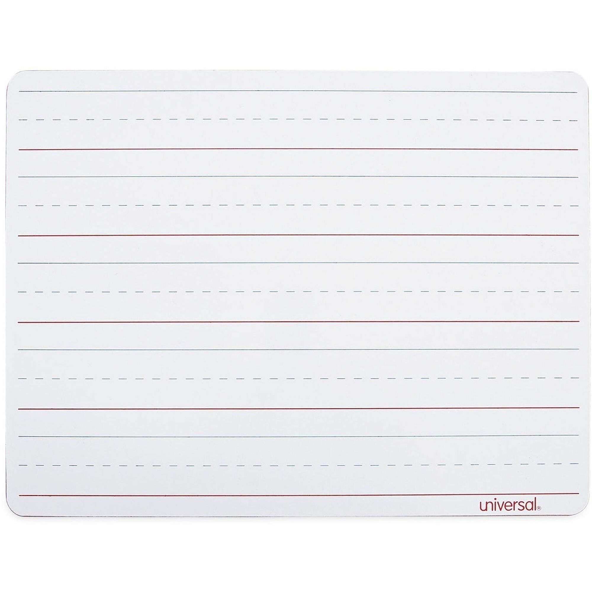 Universal Dry Erase Board - 11.8" (1 ft) Width x 8.8" (0.7 ft) Height - White Melamine Surface - 6 / Pack