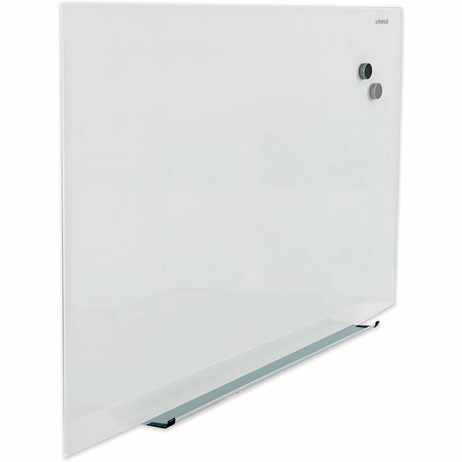Universal Frameless Magnetic Glass Marker Board, 36" x 24" , Translucent Frost Surface - 36" (3 ft) Width x 24" (2 ft) Height - Translucent Frost Tempered Glass Surface - Magnetic - 1 Each