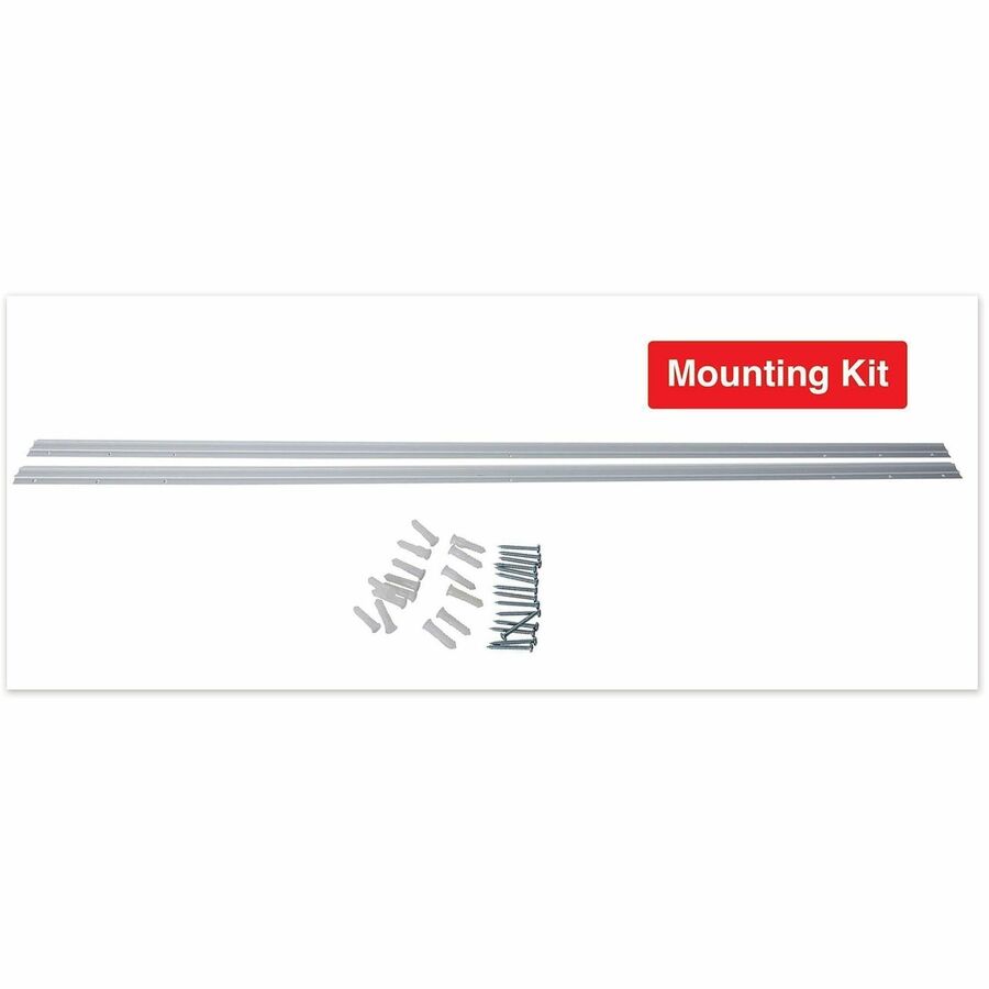 Universal Frameless Magnetic Glass Marker Board, 72" x 48" , White Surface - 72" (6 ft) Width x 48" (4 ft) Height - White Tempered Glass Surface - Magnetic - 1 Each
