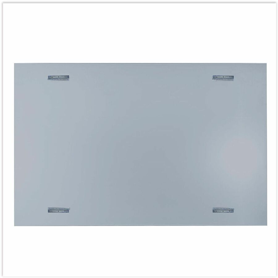 Universal Frameless Magnetic Glass Marker Board, 72" x 48" , White Surface - 72" (6 ft) Width x 48" (4 ft) Height - White Tempered Glass Surface - Magnetic - 1 Each