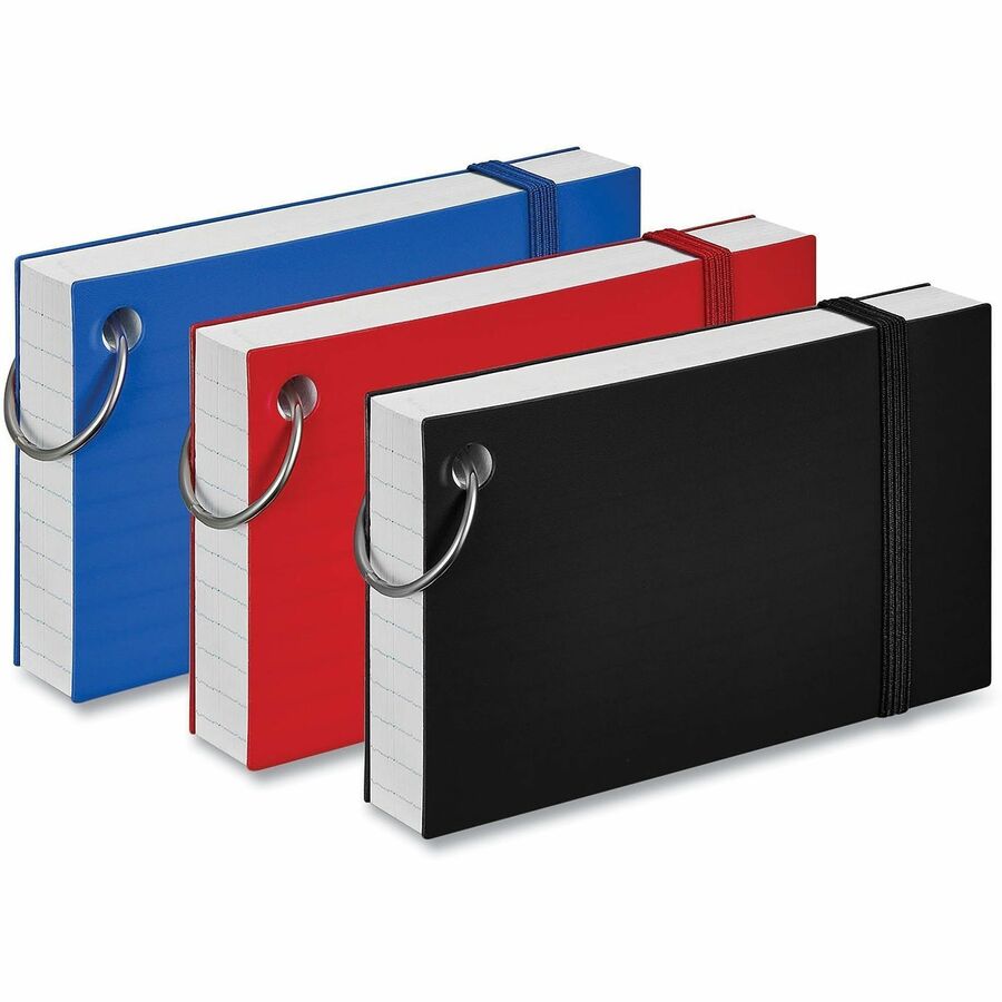 Universal Ring Index Cards, Ruled, 3 x 5, White, 100/Pack - 4" Width x 6" Length - Ruled - 100 / Pack