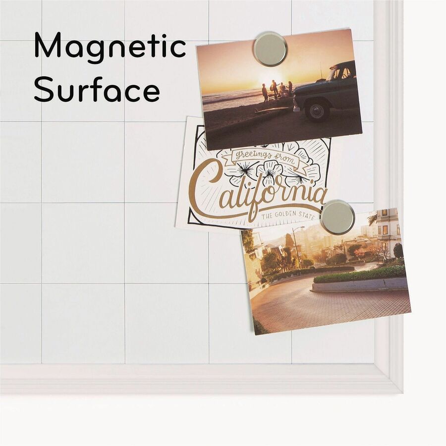 U Brands Magnetic Dry Erase Calendar - 20" (1.7 ft) Width x 30" (2.5 ft) Height - White Painted Steel Surface - White Wood Frame - Rectangle - Horizontal - Magnetic - Assembly Required - 1 Each