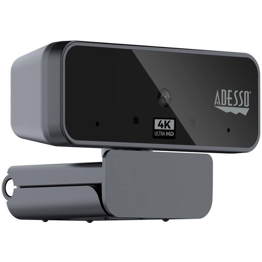 Adesso CyberTrack CyberTrack H6 Webcam - 8 Megapixel - 30 fps - Black - USB 2.0 - 3840 x 2160 Video - CMOS Sensor - Fixed Focus - 120&deg; Angle - Microphone - For Computer, Smart TV, Notebook