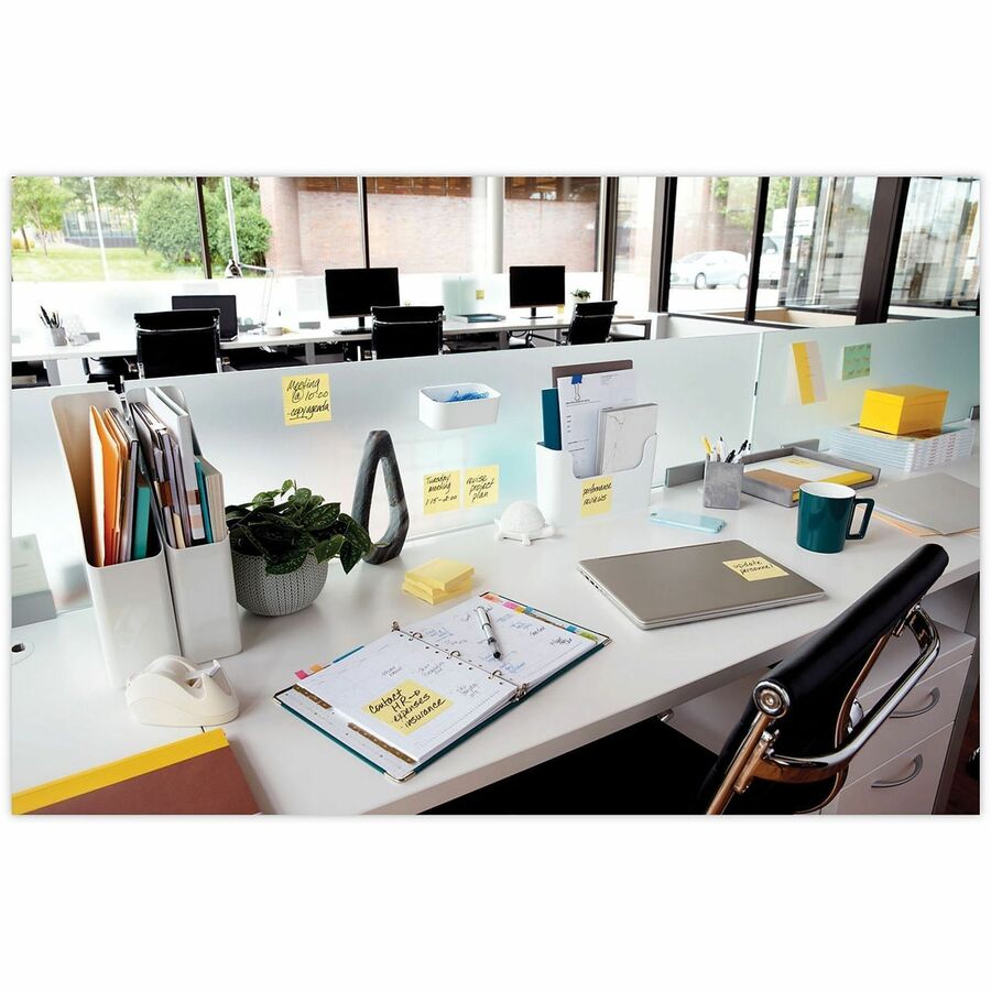 Post-it&reg; Super Sticky Notes, 3" x 3" , Canary Yellow, Pack Of 24 Pads - 3" Flag/Note Width x 3" Flag/Note Length - Square - Canary Yellow - Paper - Super Sticky, Adhesive, Removable, Recyclable, Reusable - 24 Pad