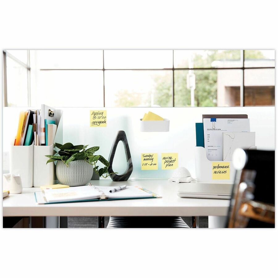 Post-it&reg; Super Sticky Notes, 3" x 3" , Canary Yellow, Pack Of 24 Pads - 3" Flag/Note Width x 3" Flag/Note Length - Square - Canary Yellow - Paper - Super Sticky, Adhesive, Removable, Recyclable, Reusable - 24 Pad