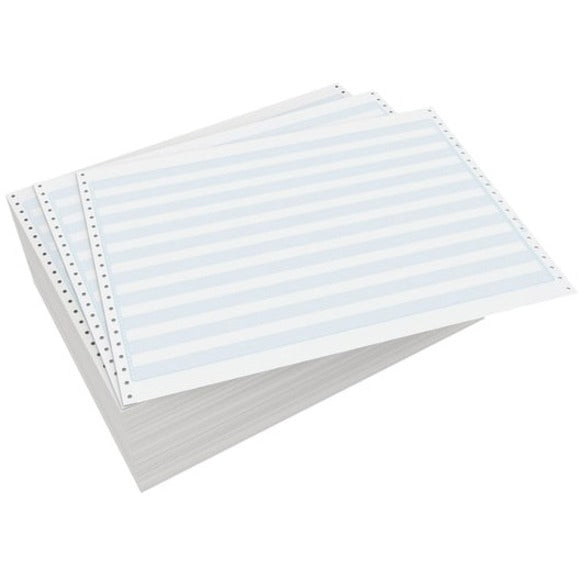 Domtar Continuous Paper - 14 7/8" x 11" - 20 lb Basis Weight - Acid-free, Carbonless, Unperforated, Uncoated, Break Resistant - Blue, Multicolor - 10 / Carton