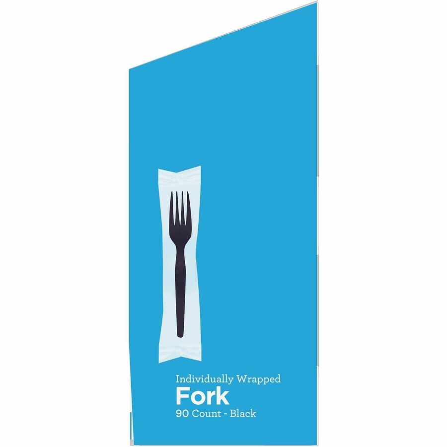 Dixie Grab'N Go Forks, Black, 90 Per Box, Pack Of 6 Boxes - Fork - 1 x Fork - Kitchen, Breakroom - Disposable - Black - 90 / Box