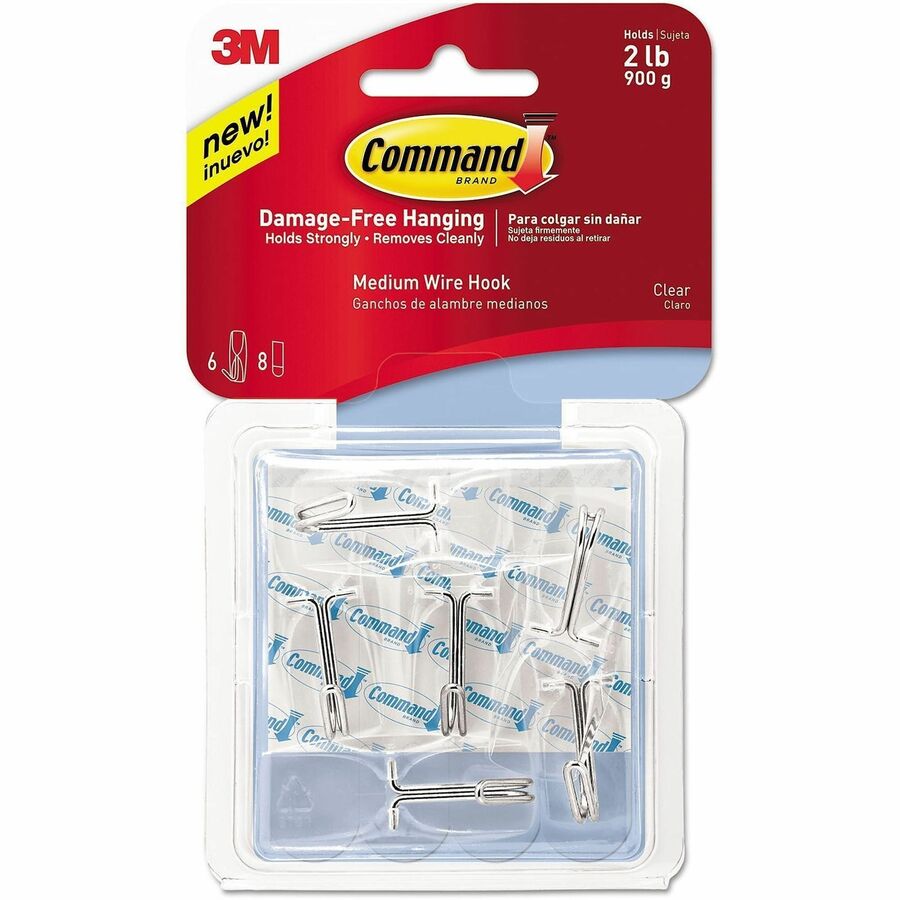 Command Hook - 2.2" Height x 2.2" Width - Clear
