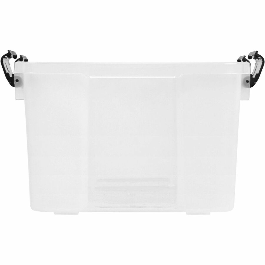 IRIS Weathertight Storage Box, 46 Quarts, 11 4/5"H x 15 4/5"W x 19 7/10"D, Clear - External Dimensions: 15.7" Width x 19.8" Depth x 15.7" Height - 40 lb - 11.65 gal - Latch Closure - Stackable - Plastic, Polypropylene - Clear - For Storage - 1 Each