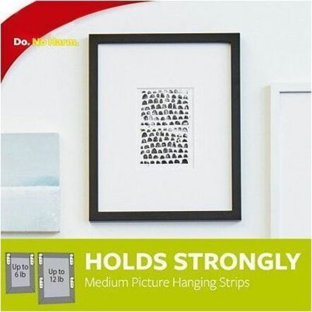 Command Mounting Strip - 5.63" Length x 5.19" Width - Rubber Resin, Paper - For Picture Hanging, Wall, Mounting - 132 - 132