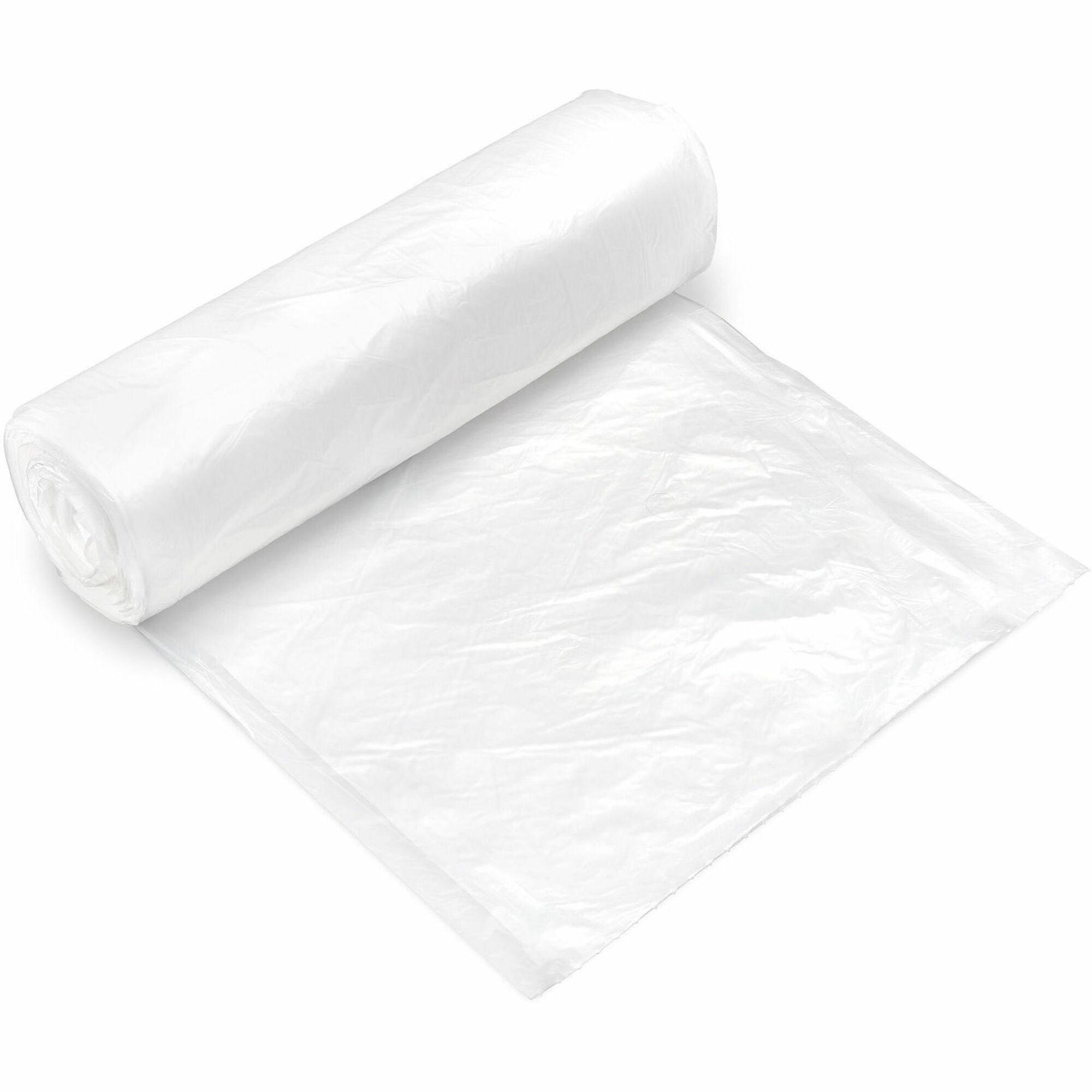 Inteplast HDPE Can Liners, 16 Microns, 33" x 40" , Natural, Pack Of 250 Liners - 33 gal Capacity - 40" Width x 0.63 mil (16 Micron) Thickness - High Density - Natural - High-density Polyethylene (HDPE) - Kitchen, Breakroom - 250 / Pack
