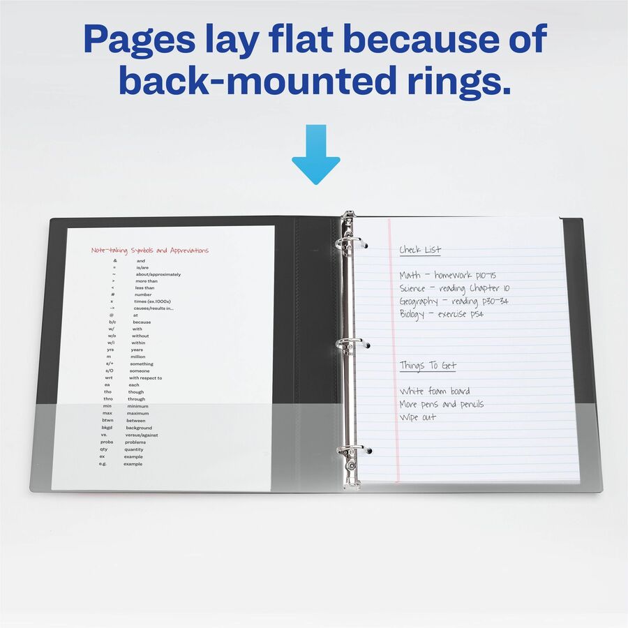 Avery Durable View 3 Ring Binder, 1 Inch Slant Rings, 1 Green Binder (17832) - 1" Binder Capacity - Letter - 8 1/2" x 11" Sheet Size - 250 Sheet Capacity - 1 2/5" Spine Width - 3 x 1" Ring(s) - Fastener(s): Slant Ring - Pocket(s): 2, Internal - Polypro...