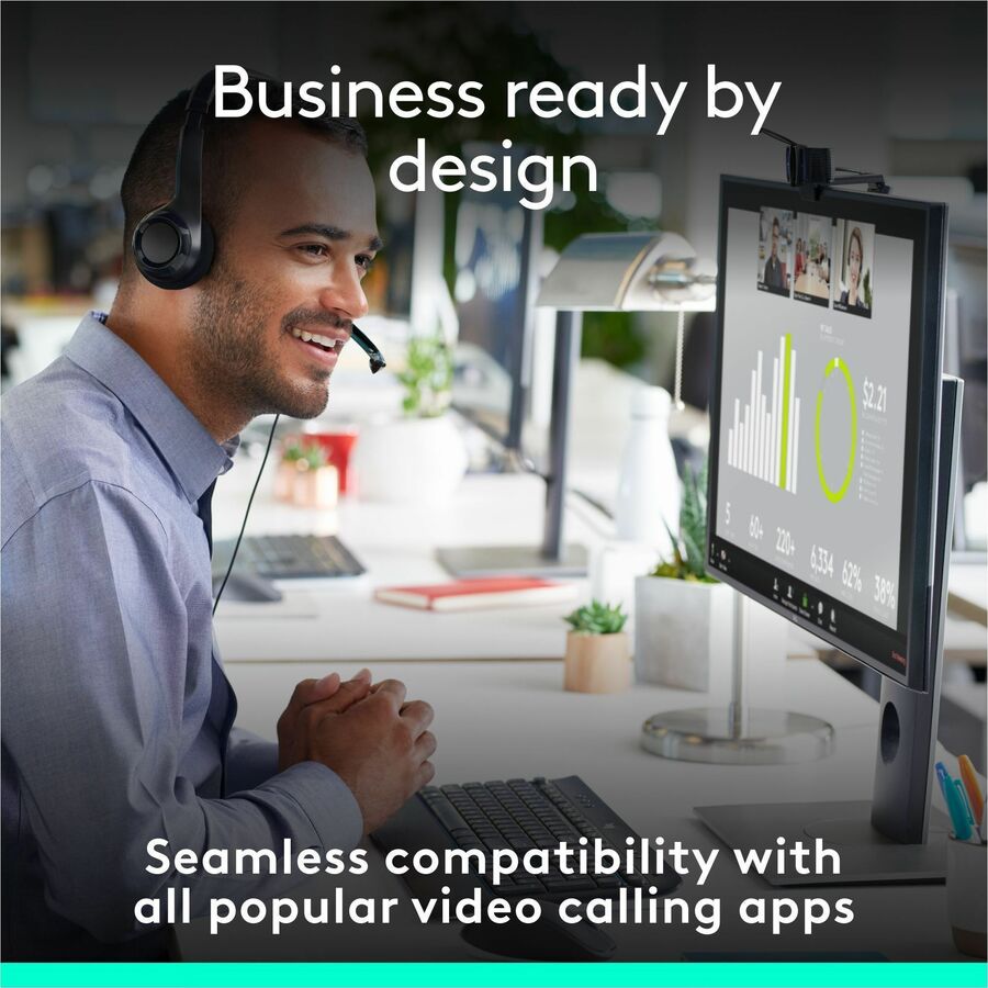 Logitech C920e Webcam - 3 Megapixel - 30 fps - USB Type A - TAA Compliant - 1920 x 1080 Video - Auto-focus - 78&deg; Angle - Microphone - For Notebook, Monitor