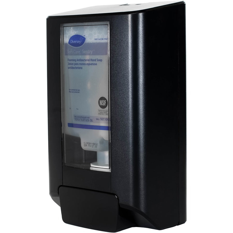 Diversey Care IntelliCare Manual Dispenser II - Manual - Durable, Security Lock, Scratch Resistant, UV Resistant, Key Lock, Keyless Lock - Black - 6 / Carton