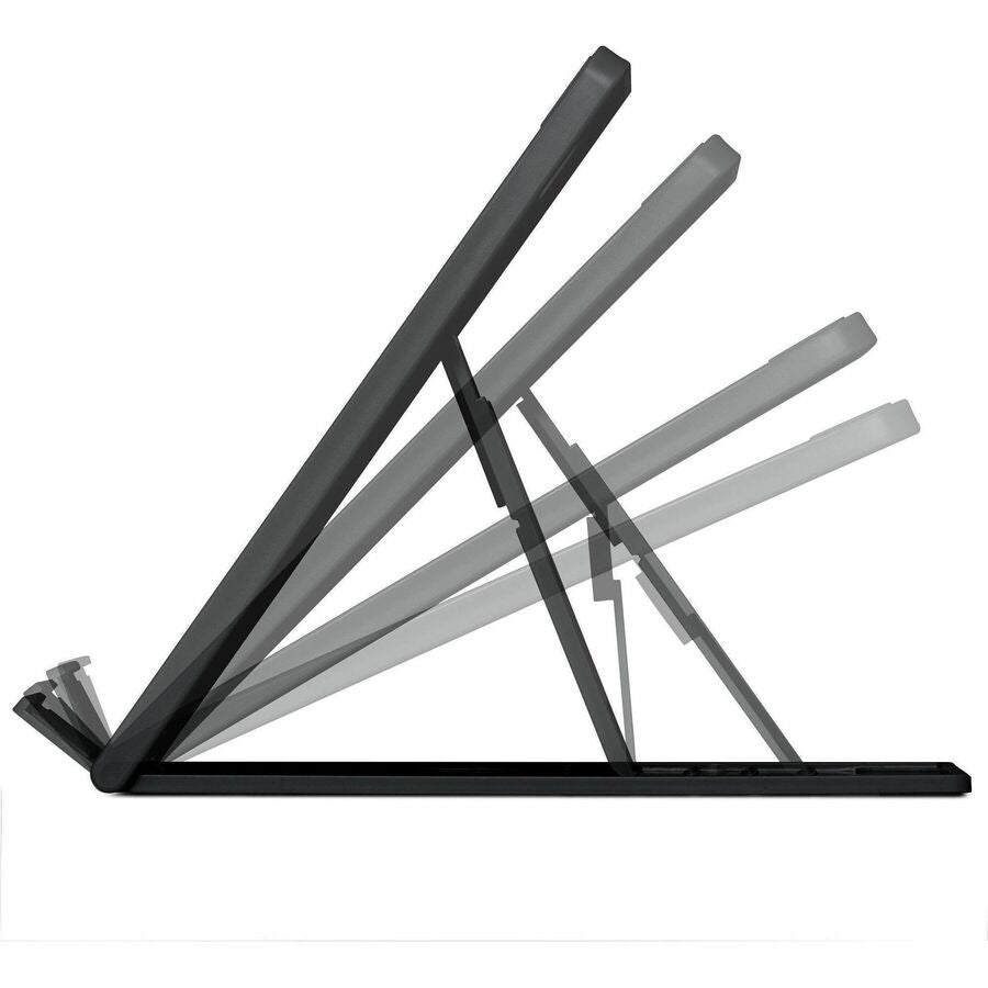 Kensington SmartFit Easy Riser Go Adjustable Ergonomic Riser for up to 17" Laptops - Black - Up to 17" Screen Support - 8 lb Load Capacity - 7.10" Height x 13" Width x 9.50" Depth - Desktop - Black - For Notebook, Home, Workstation - Adjustable Tilt, P...