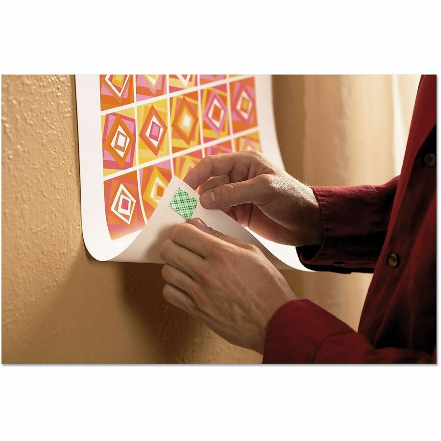 Scotch Indoor Double-Sided Mounting Squares 111S-SQ-16, 1 in x 1 in (2.54 cm x 2.54 cm) - 1" Length x 1" Width - White - Foam Backing - Acrylic Adhesive - For Painted Surface, Chart, Indoor, Wall, Wood, Metal, Acrylic, Tile, Glass - 16 / Pack