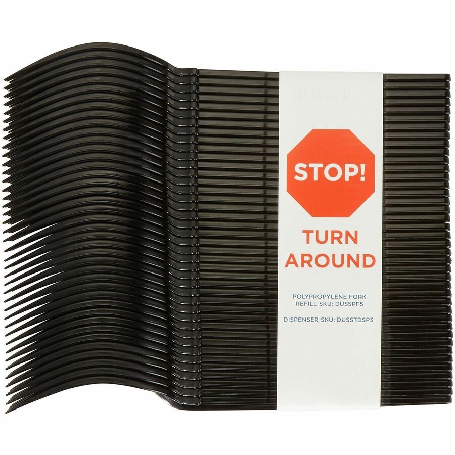 SmartStock Fork - Fork - 40 x Fork - Disposable - Black - 24 / Box