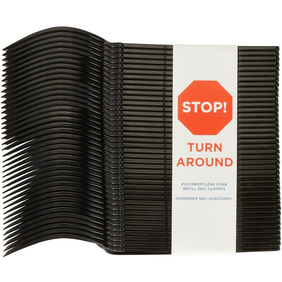 SmartStock Fork - Fork - 40 x Fork - Disposable - Black - 24 / Box