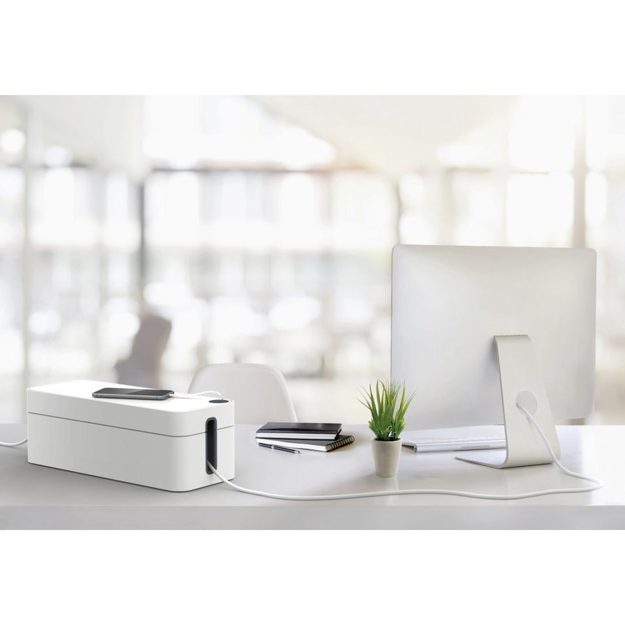 DURABLE CAVOLINE BOX L, Gray - Cable Box - Gray - Plastic - 1 Each