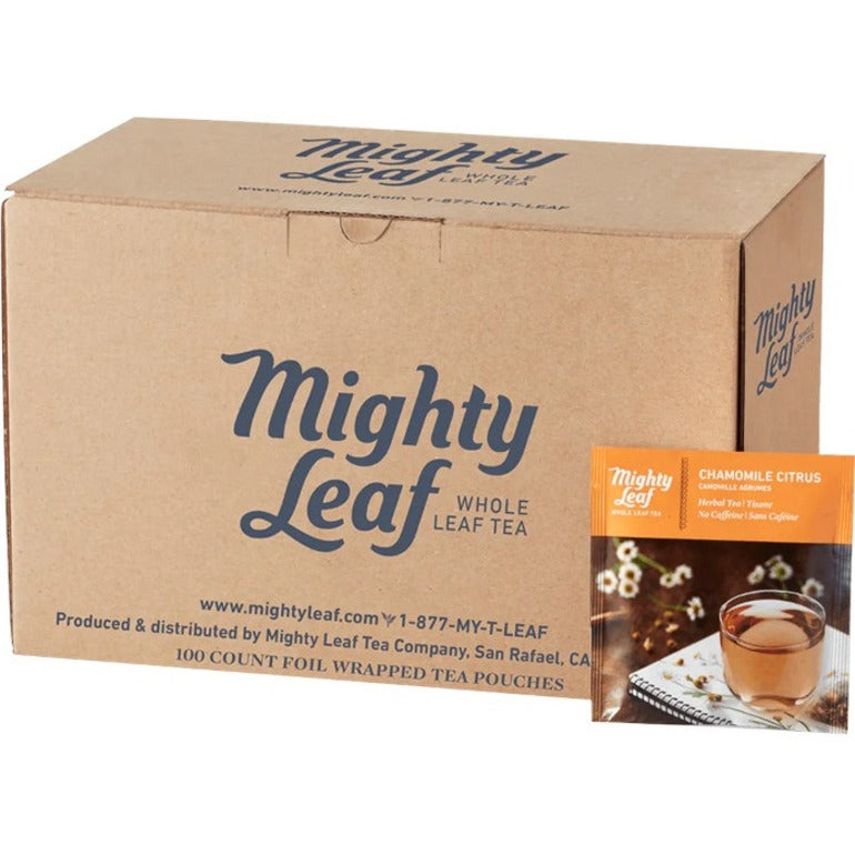 Mighty Leaf Chamomile Citrus Pouch - 1.3 oz - Caffeine-free - Kosher - 15 / Box