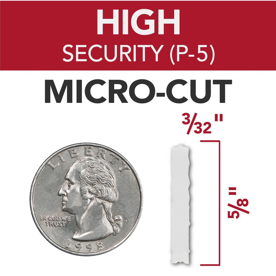 GBC AutoFeed+ Office Shredder, 300M, Micro-Cut, 300 Sheets - Continuous Shredder - Micro Cut - 8 Per Pass - for shredding Credit Card, Paper Clip, Staples, Paper - P-5 - 1 Hour Run Time - 16 gal Wastebin Capacity - Black