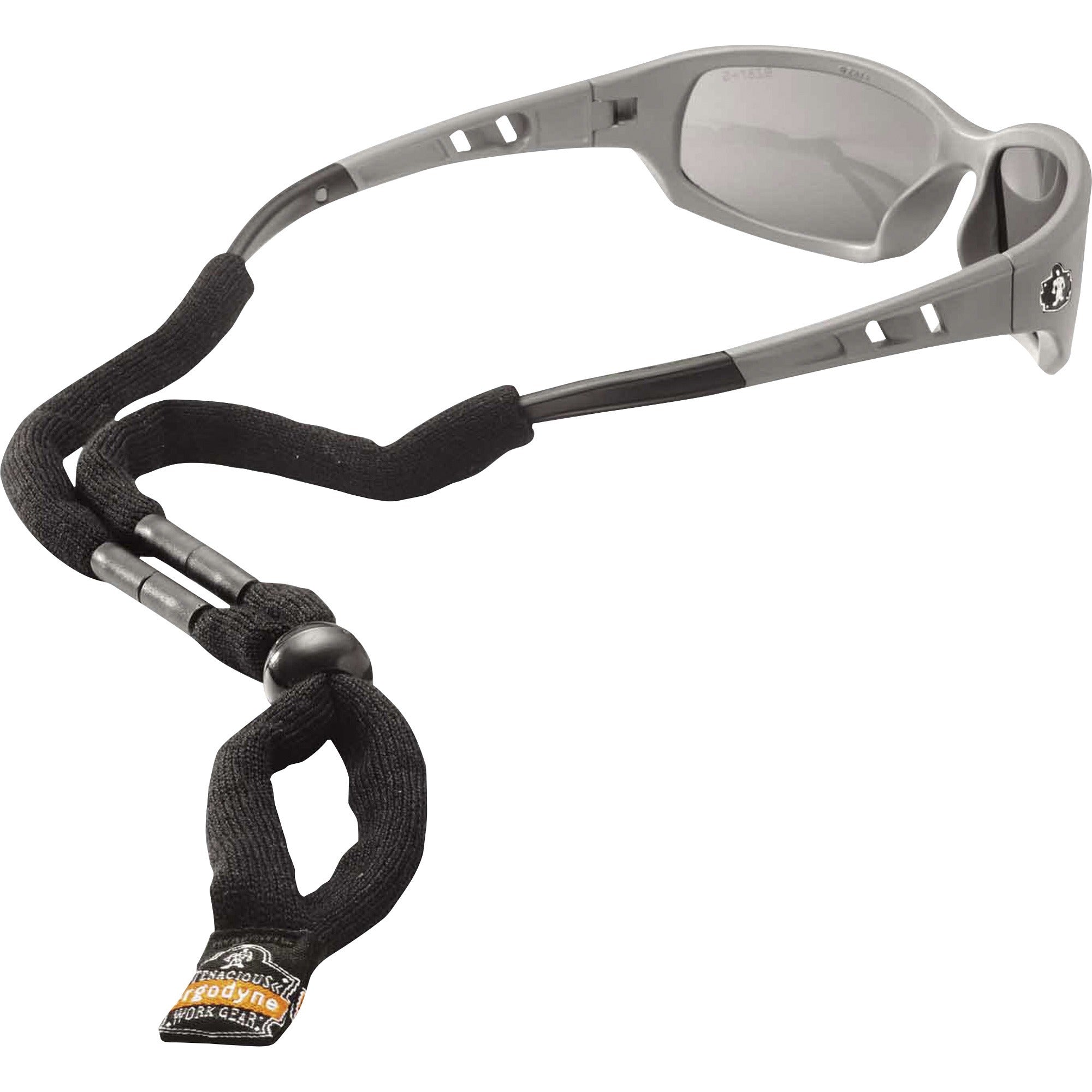 Ergodyne 3215 Cotton Breakaway Eyewear Lanyard - Adjustable - 0.3" Height x 1.5" Width x 13" Length - Black - Cotton - 6 / Carton