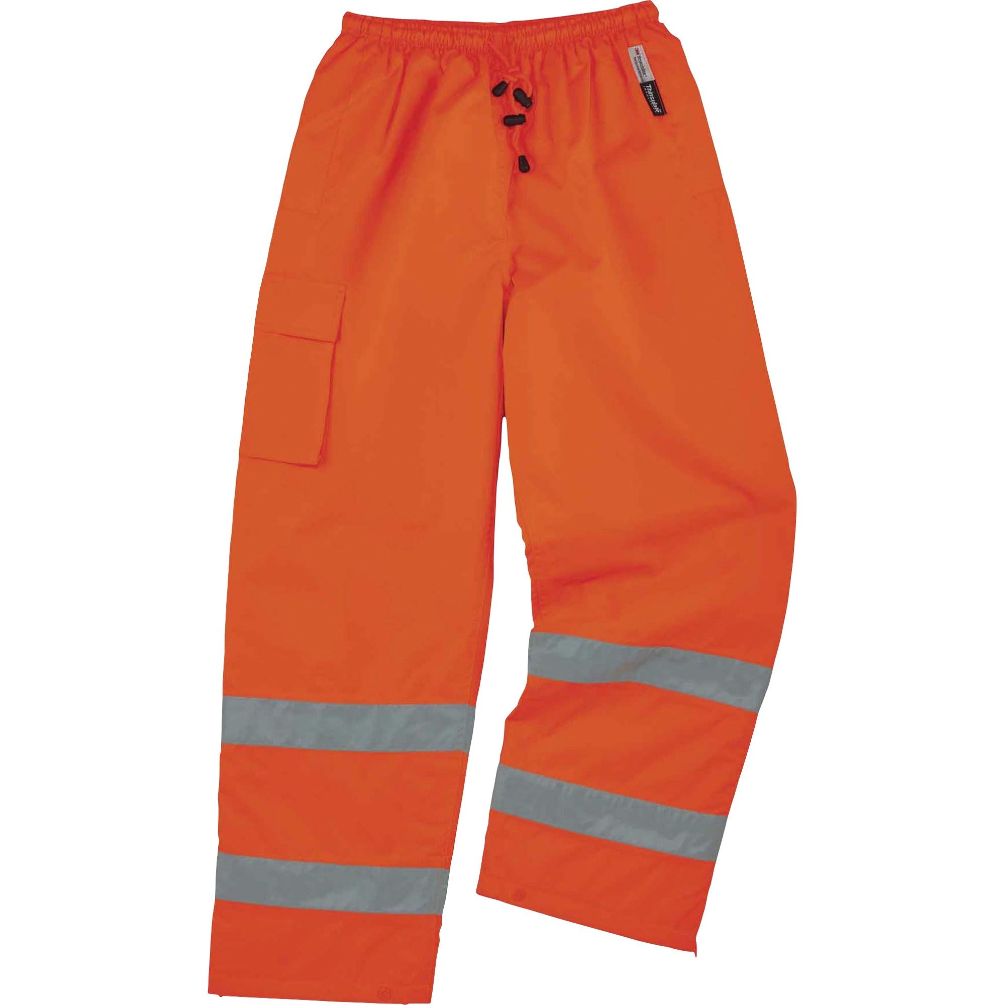 Ergodyne 8925 Class E Thermal Pants - For Weather Protection - Medium (M) Size - Orange - Polyester, Polyurethane, Thinsulate