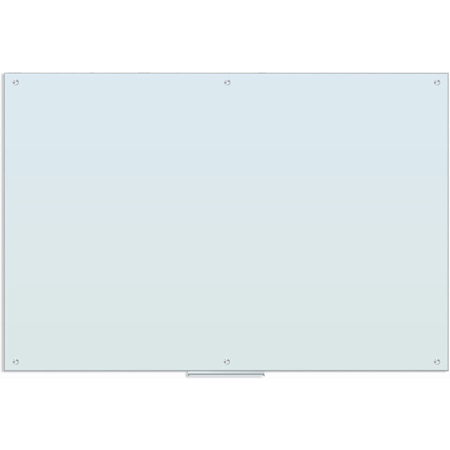 U Brands Magnetic Glass Dry-Erase Board, 96" X 47" , White Frosted Surface, Frameless - 96" (8 ft) Width x 47" (3.9 ft) Height - Frosted White Glass Surface - Rectangle - Horizontal/Vertical - Magnetic - 1 Each