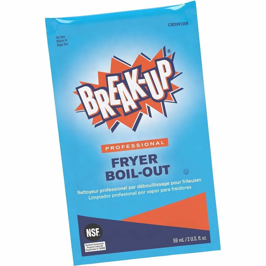 Diversey Break-Up Professional Fryer Boil-Out - Ready-To-Use - 2 fl oz (0.1 quart) - Kosher, Non-corrosive, Phosphate-free - Blue - 36 / Carton