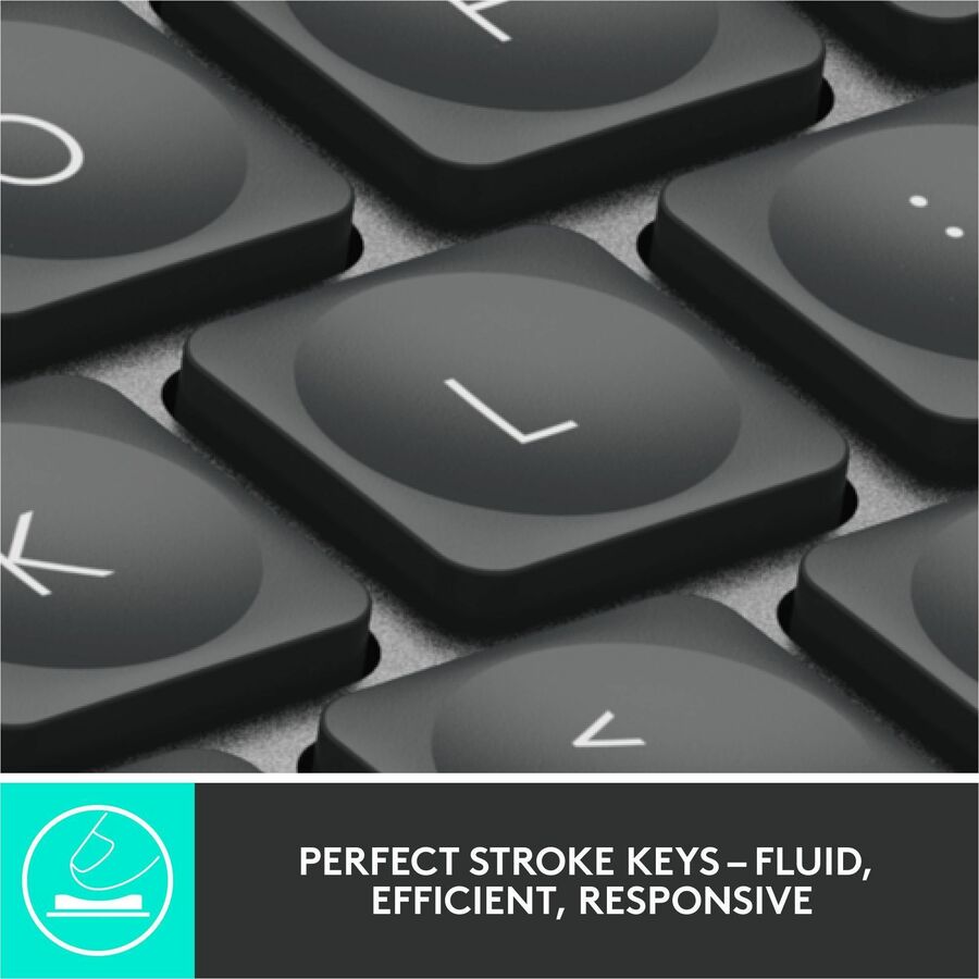 Logitech MX Keys for Business Keyboard - Wireless Connectivity - Bluetooth - 32.81 ft - iPhone, iPad, iPad mini, iPod, Tablet, Desktop Computer, Notebook, Smartphone - Windows, Mac OS, iOS, iPadOS, Linux, ChromeOS, Android