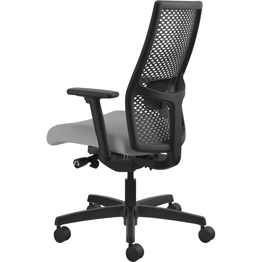 HON Ignition ReActiv Chair - Frost Seat Color - Fabric Seat Material - Black Back Color - Mesh Back Material - Black Frame Color - Mid Back - Frost - 1 Each
