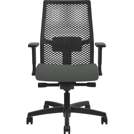 HON Ignition ReActiv Chair - Iron Ore Seat Color - Fabric Seat Material - Black Back Color - Mesh Back Material - Black Frame Color - Mid Back - Iron Ore - 1 Each
