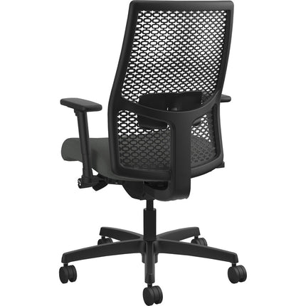 HON Ignition ReActiv Chair - Iron Ore Seat Color - Fabric Seat Material - Black Back Color - Mesh Back Material - Black Frame Color - Mid Back - Iron Ore - 1 Each