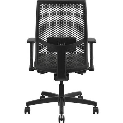 HON Ignition ReActiv Chair - Iron Ore Seat Color - Fabric Seat Material - Black Back Color - Mesh Back Material - Black Frame Color - Mid Back - Iron Ore - 1 Each
