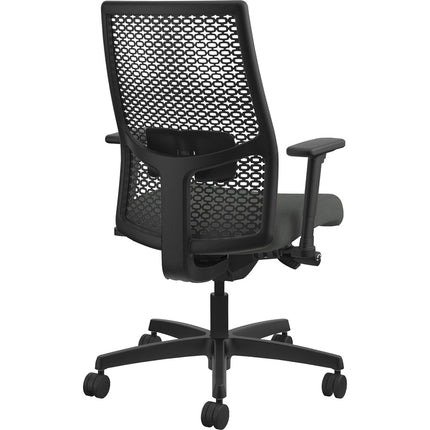HON Ignition ReActiv Chair - Iron Ore Seat Color - Fabric Seat Material - Black Back Color - Mesh Back Material - Black Frame Color - Mid Back - Iron Ore - 1 Each