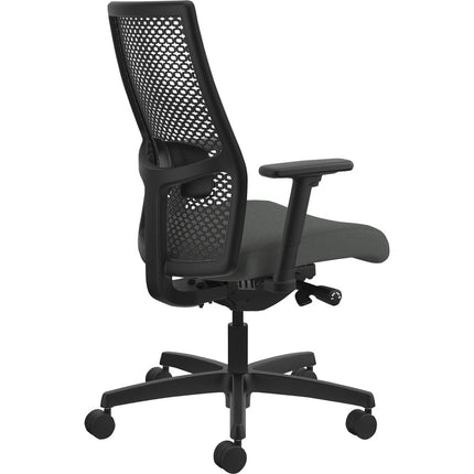 HON Ignition ReActiv Chair - Iron Ore Seat Color - Fabric Seat Material - Black Back Color - Mesh Back Material - Black Frame Color - Mid Back - Iron Ore - 1 Each
