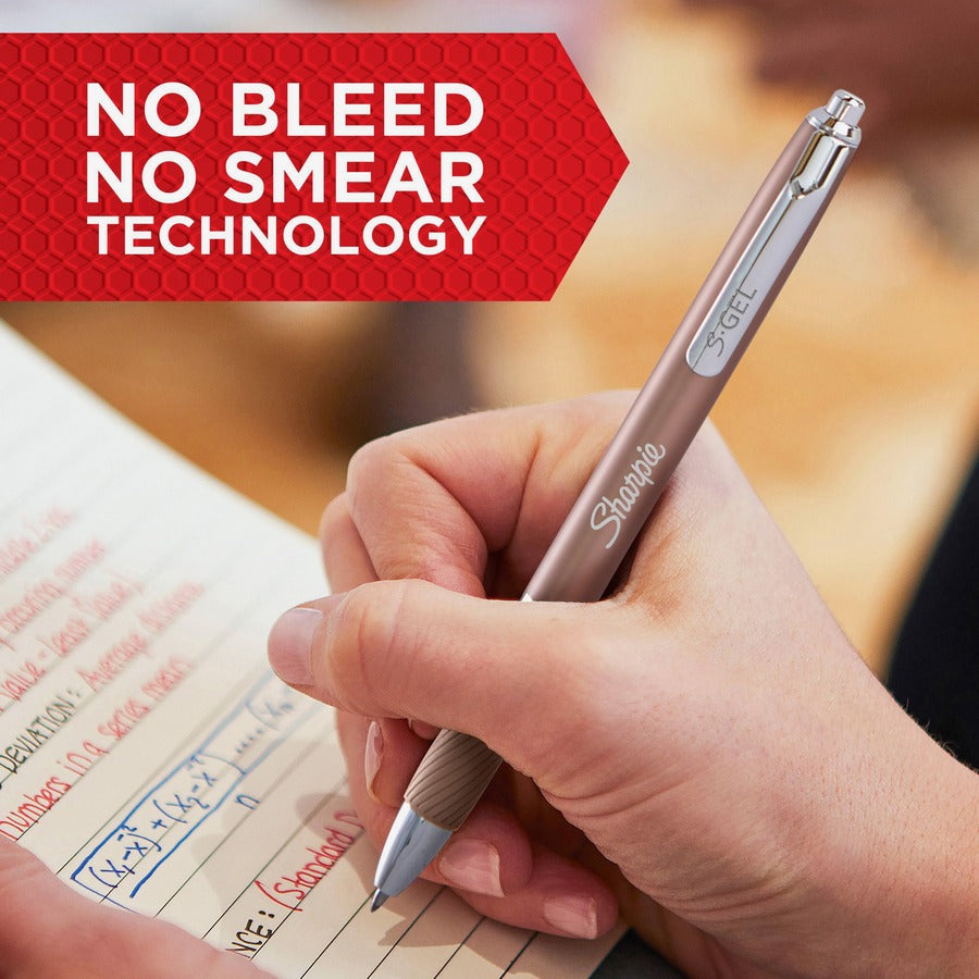 Sharpie S-Gel Pen - 0.7 mm Pen Point - Black Ink - Black Barrel - 12