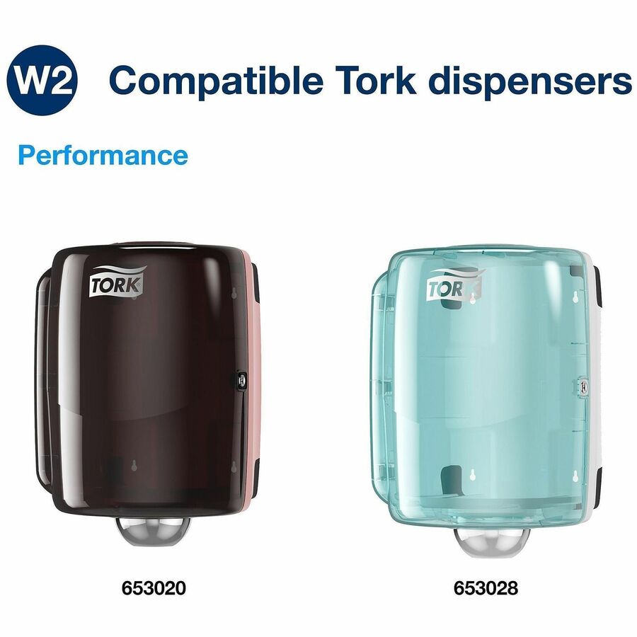 TORK Paper Wiper Plus White W2 - 1 Ply15.20" Length - 300 Sheets/Roll - 3.66" Roll Diameter - 1 3/16" Core - White - Paper - 2 Roll