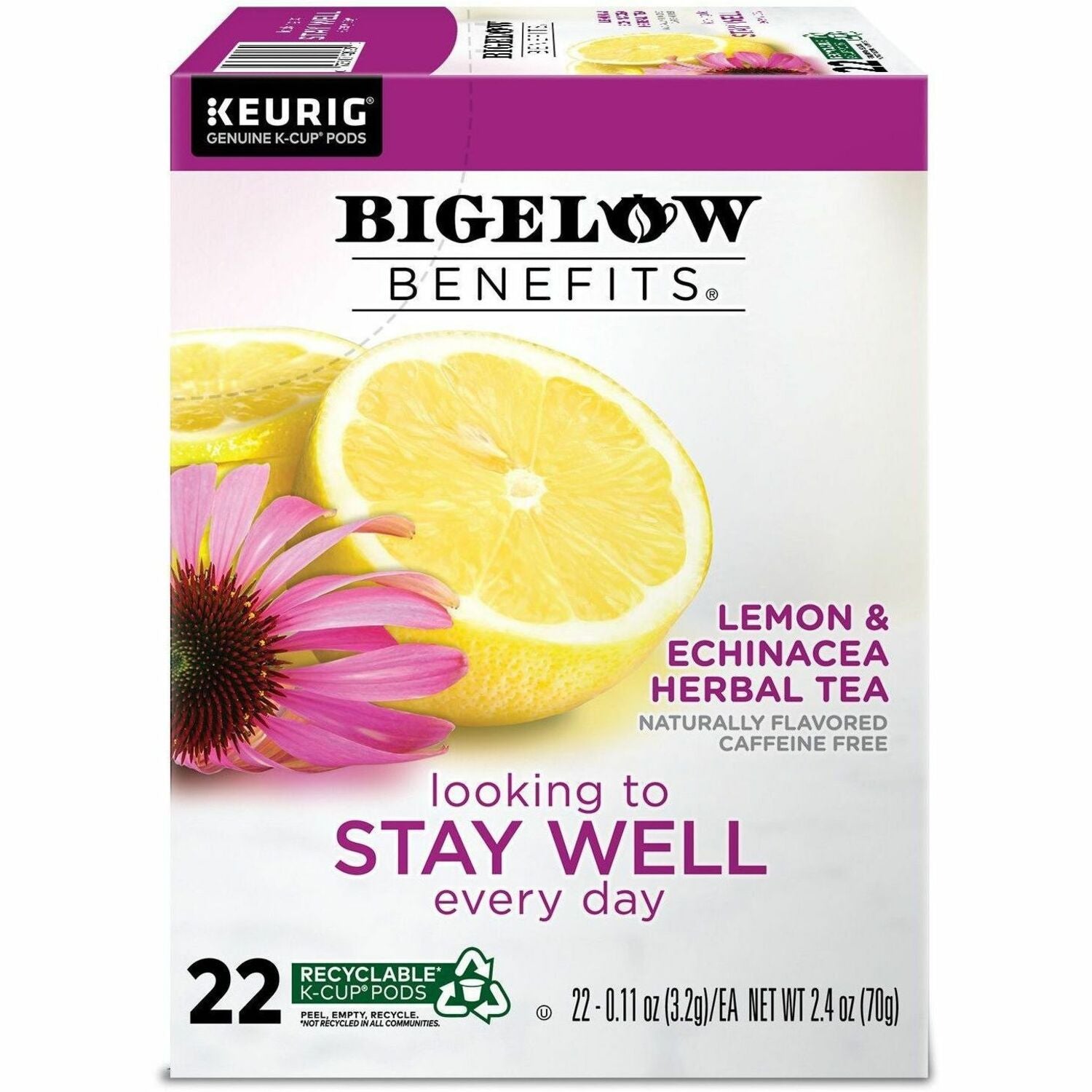 Bigelow&reg; Tea Herbal Tea K-Cup - Herbal Tea - 22 K-Cup - 22 / Box