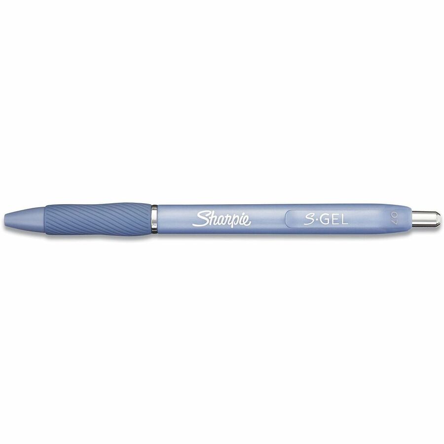 Sharpie S-Gel Fashion Retractable Pens 0.7 mm Black - 0.7 mm Medium Pen Point - Black Ink - Gel-based - Blue Barrel