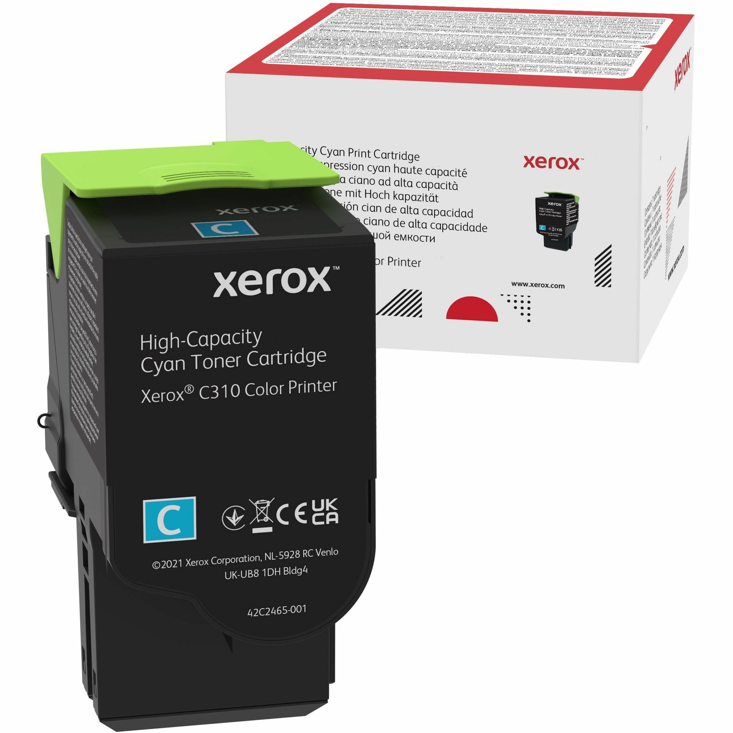 Xerox Original High Yield Laser Toner Cartridge - Single Pack - Cyan - 1 / Each - 5500 Pages