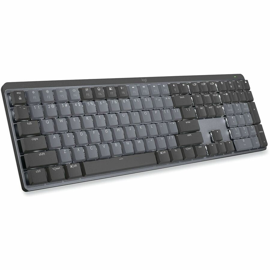 Logitech MX Mechanical Keyboard - Wireless Connectivity - Bluetooth - 33 ft - USB Interface - Windows 10, Windows 11, macOS 10.15, iOS 14, iPadOS 14, Linux, ChromeOS, Android 8.0 - PC, Mac - Mechanical Keyswitch - Proprietary Battery Size Battery Size ...