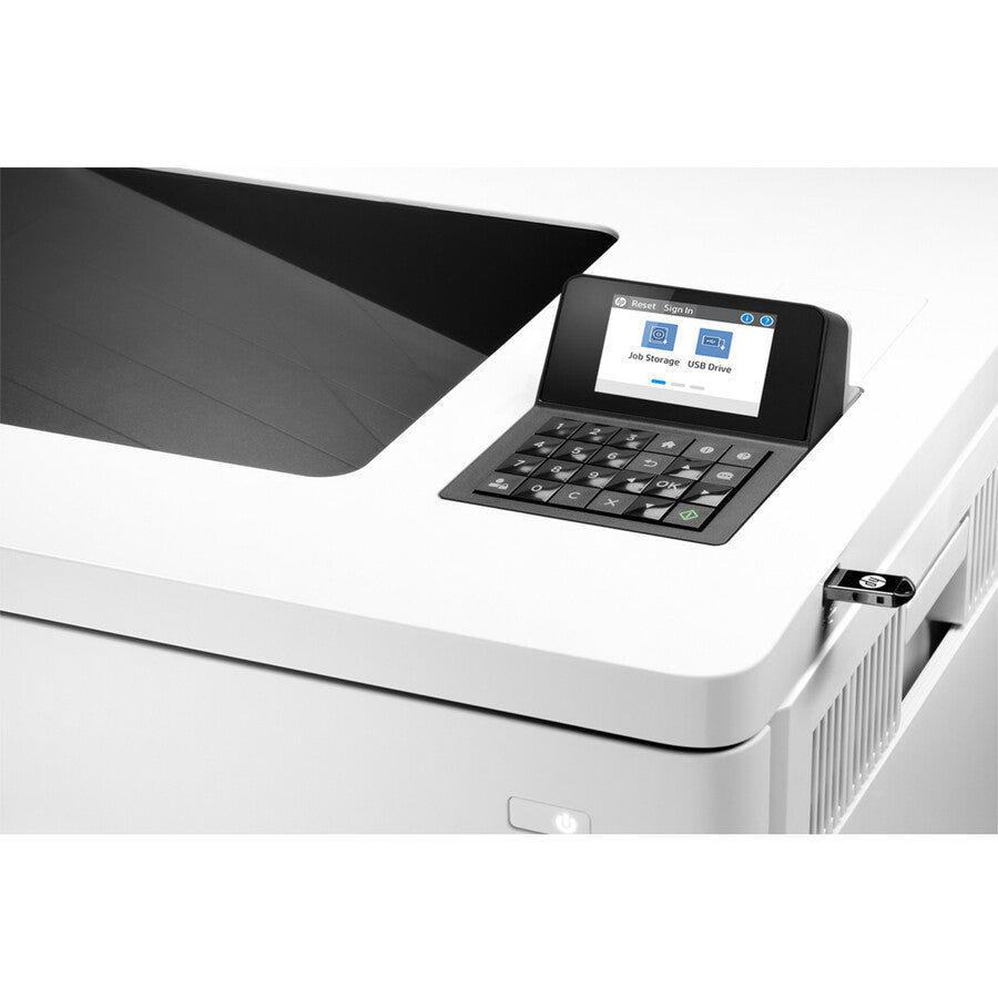 HP LaserJet Enterprise M554 M554dn Desktop Laser Printer - Color - 35 ppm Mono / 35 ppm Color - 1200 x 1200 dpi Print - Automatic Duplex Print - 650 Sheets Input - Ethernet - 80000 Pages Duty Cycle - Plain Paper Print - Gigabit Ethernet - USB
