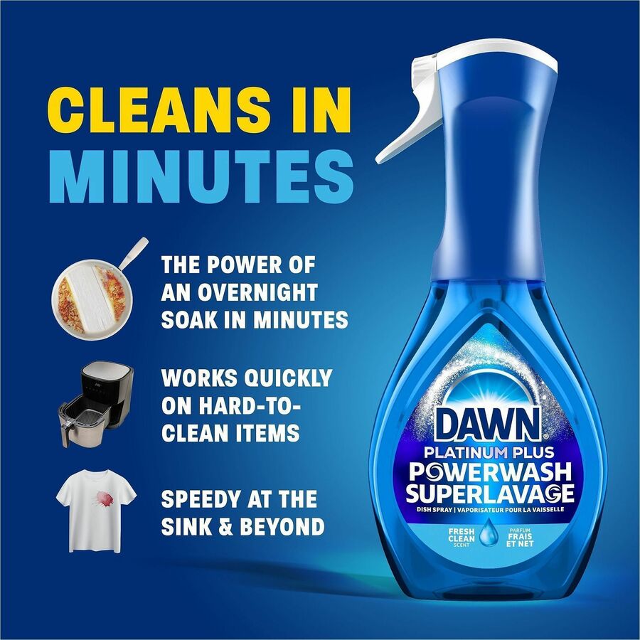Dawn Platinum Powerwash Dish Spray Refill - 16 fl oz (0.5 quart) - Fresh Scent - Biodegradable, Refillable - 1 Bottle