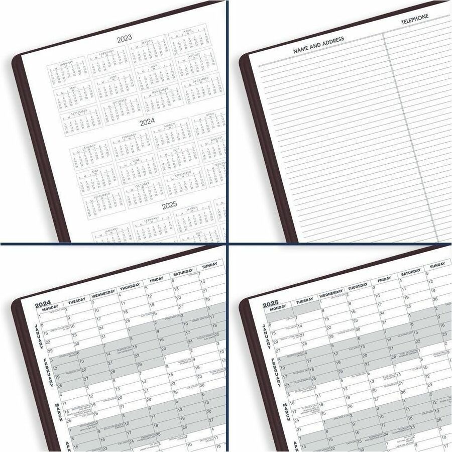 At-A-Glance 2025 Monthly Planner, Winestone, Large, 9" x 11" - Large - Monthly - 15 Month - January 2025 to March 2026 - 1 Month Double Page Layout - 9" x 11" Sheet Size - White Sheet - Wire Bound - Winestone Cover - Bleed Resistant Paper, Writable Sur...