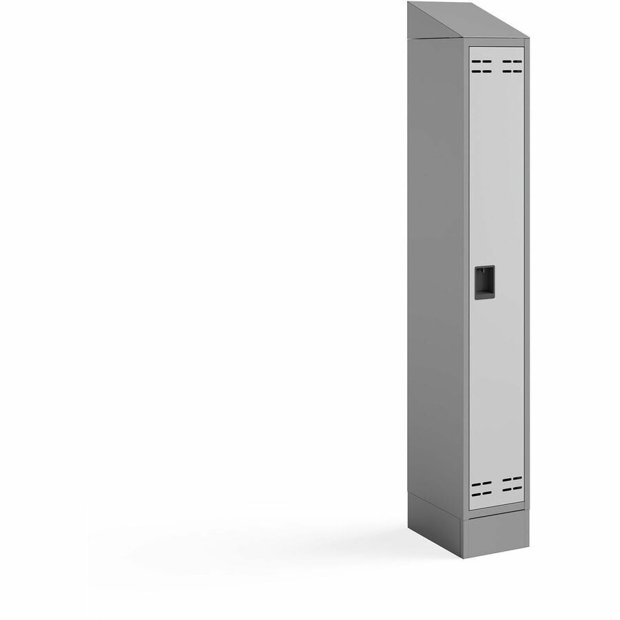 Safco Single Continuous Metal Locker Base Addition 11.7"W x 16"D x 5.75"H - 4.50 lb Load Capacity x 11.70" Width x 16" Depth x 5.75" Height - Easy to Install - Metal - Gray - 1 Each