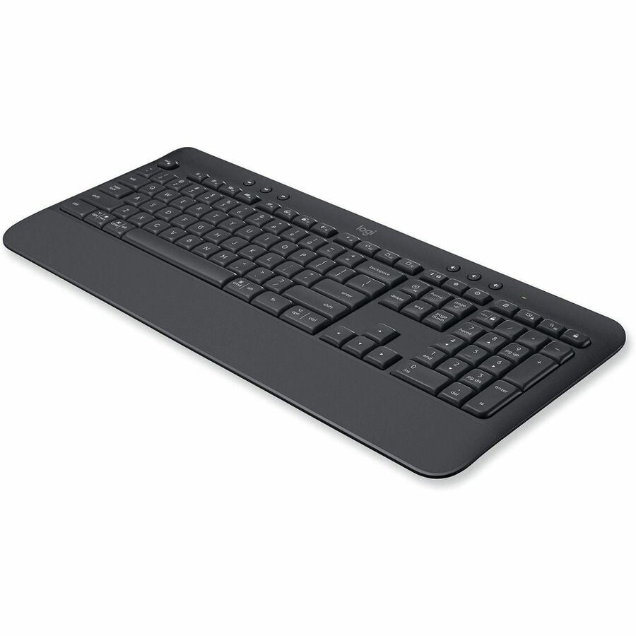 Logitech Signature K650 (Graphite) - Wireless Connectivity - Bluetooth/RF - 5.1 - 32.81 ft - ChromeOS - PC, Mac - AA Battery Size Supported - Graphite